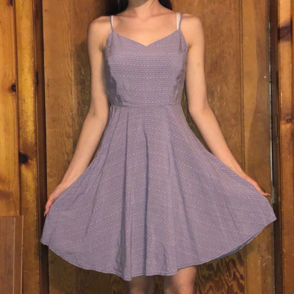 Purple and white smmer dress